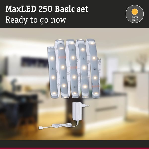 Paulmann MaxLED 250 LED remsa Baspaket 1,5m 2700K belagd 6W 300lm/m 2700K 24VA