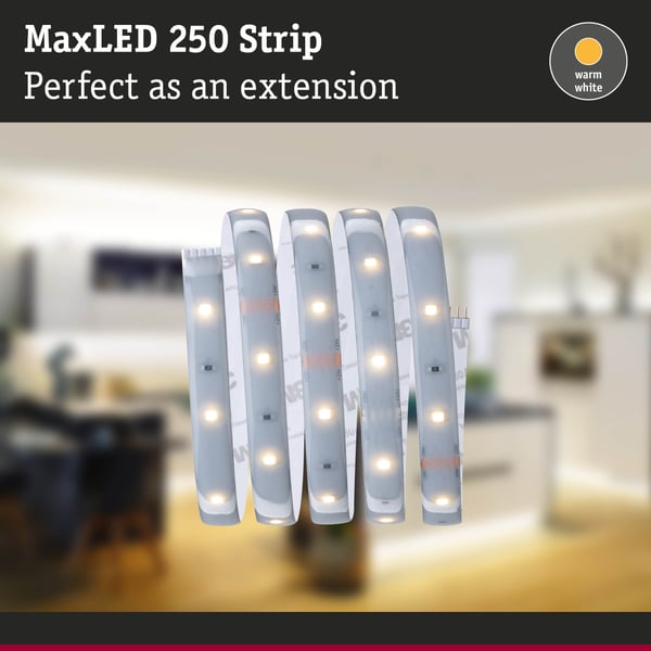 Paulmann MaxLED 250 LED remsa Förlängning 1m 2700K belagd 4W 300lm/m 2700K