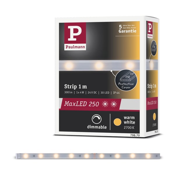 Paulmann MaxLED 250 LED remsa Förlängning 1m 2700K belagd 4W 300lm/m 2700K