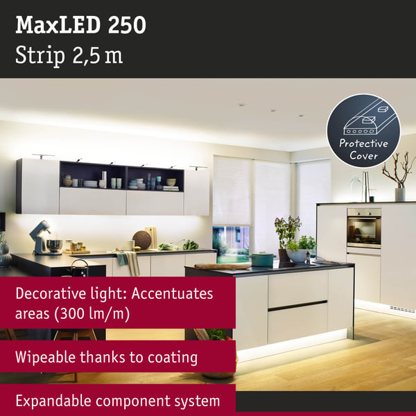 Paulmann MaxLED 250 LED remsa Förlängning 2,5m 2700K belagd 10W 300lm/m 2700K