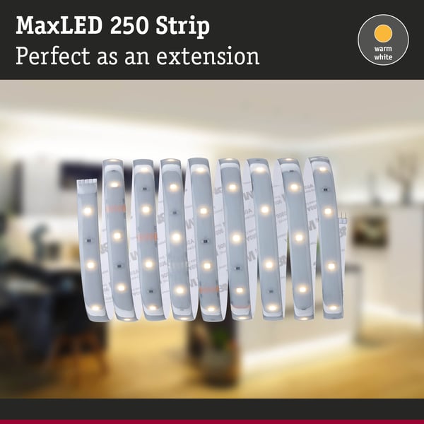 Paulmann MaxLED 250 LED remsa Förlängning 2,5m 2700K belagd 10W 300lm/m 2700K