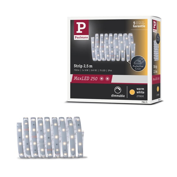 Paulmann MaxLED 250 LED remsa Förlängning 2,5m 2700K belagd 10W 300lm/m 2700K
