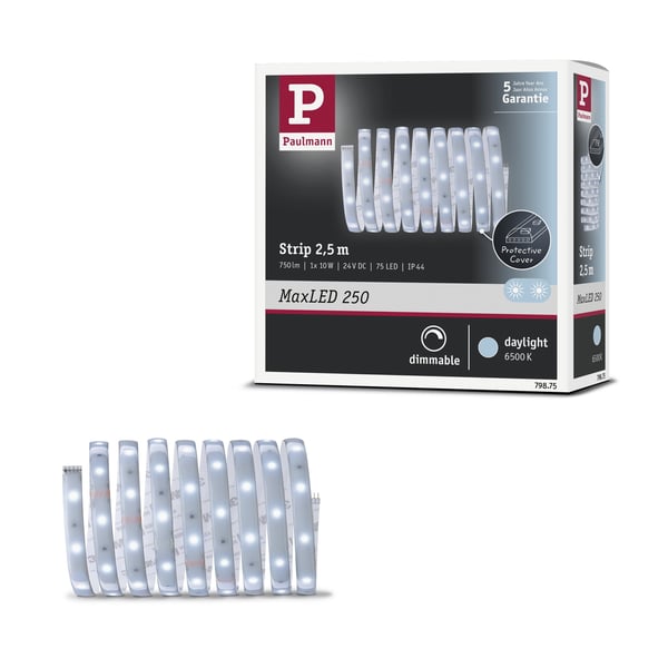 Paulmann MaxLED 250 LED remsa Förlängning 2,5m 6500K belagd 10W 300lm/m 6500K