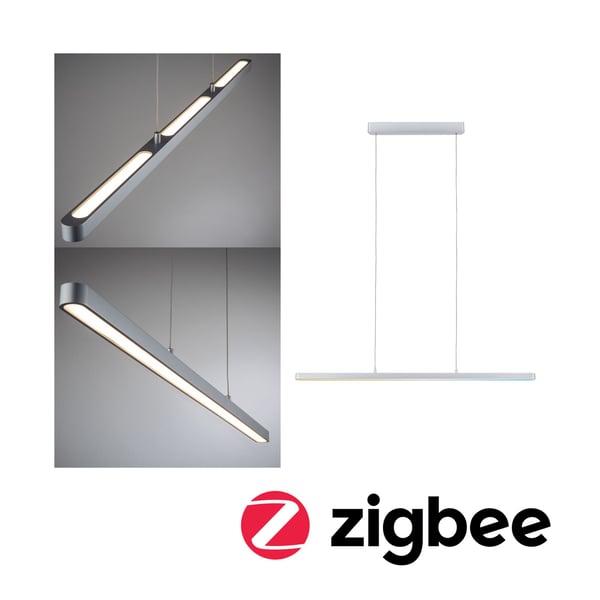 Paulmann LEDpendellampa Smart Home Zigbee 3.0 Lento lampa Tunable White 2100lm 41,5W Krom matt dimbar Paulmann LEDpendellampa Smart Home Zigbee 3.0 Lento lampa Tunable White 2100lm 41,5W Krom matt dimbar