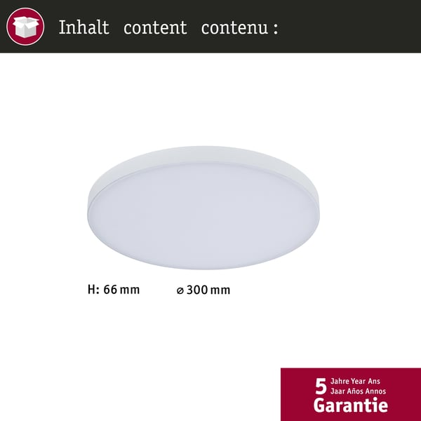 Paulmann LED panel Velora Panel rund 300 mm 13W 1250lm 3000K Vit