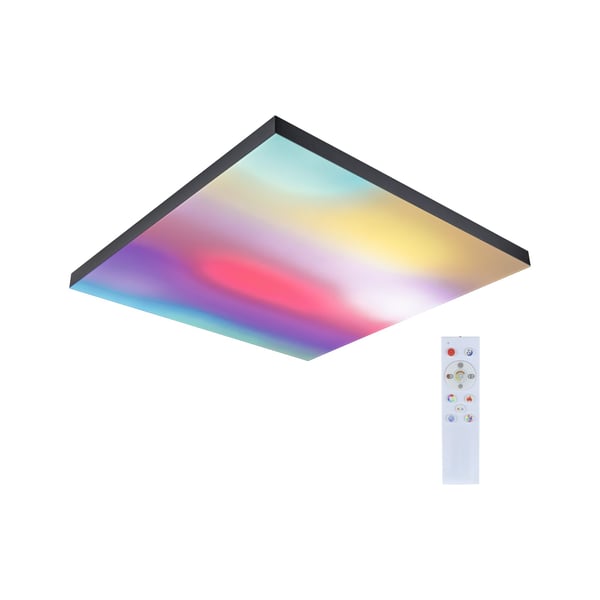 Paulmann LED panel Velora Rainbow dynamicRGBW vinkelformad 595x595 mm 31W 2820lm RGB+ Svart dimbar