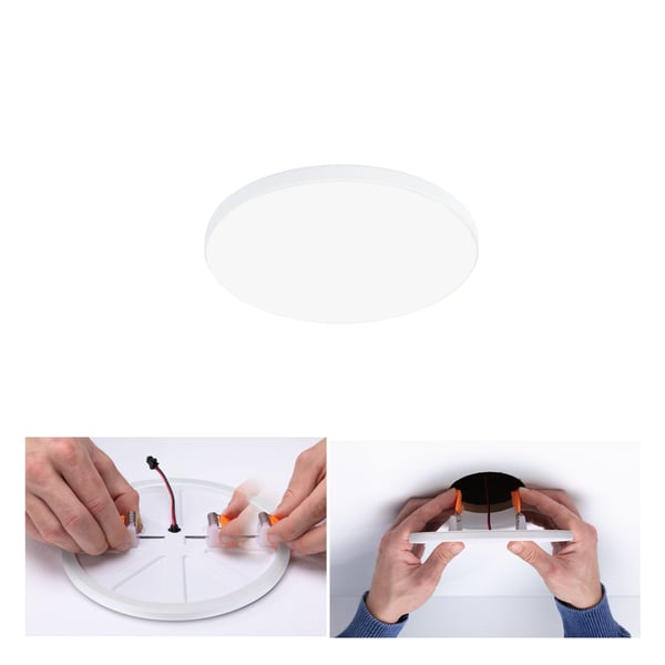 Paulmann VariFit Infälld LED panel Veluna Edge IP44 rund 120 mm 8,5W 650lm 4000K Vit
