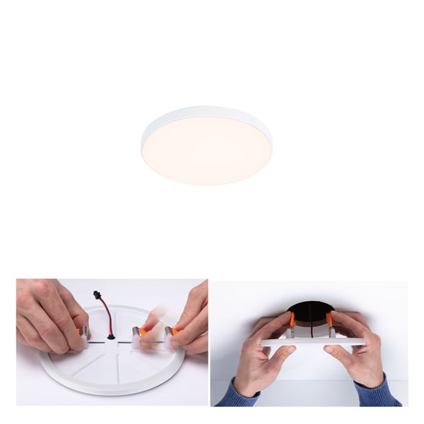 Paulmann VariFit Infälld LED panel Veluna Edge IP44 rund 90 mm 6W 450lm 3000K Vit