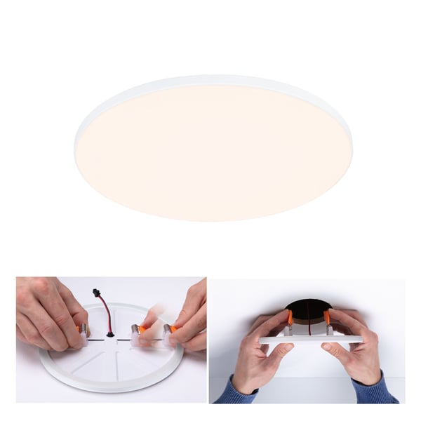 Paulmann VariFit Infälld LED panel Veluna Edge IP44 rund 200 mm 17W 1500lm 3000K Vit dimbar