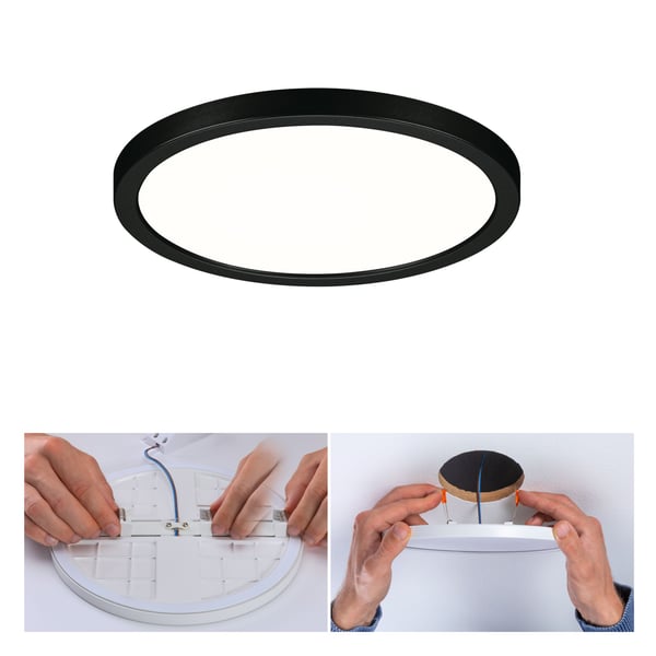 Paulmann VariFit Infälld LED panel Areo panel IP44 rund 175 mm 13W 1300lm 4000K Svart
