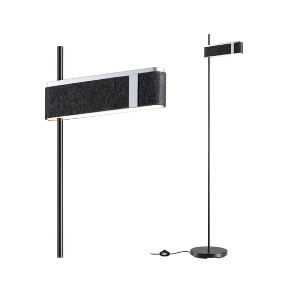 Paulmann LED golvlampa 3-Step-Dim Jagun 2700K 1250lm 20,4W Antracit Filt, Plast, Metall