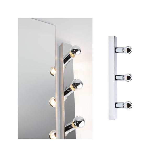 Paulmann Spegellampa Regula II IP44 E14 230V max. 3x40W dimbar Krom