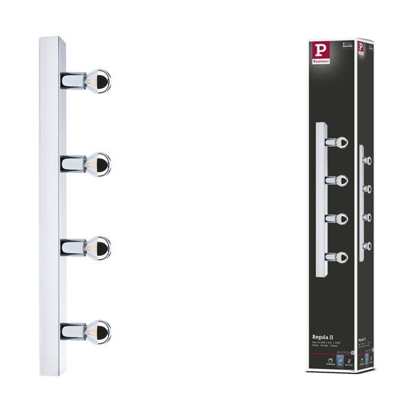 Paulmann Spegellampa Regula II IP44 E14 230V max. 4x40W dimbar Krom