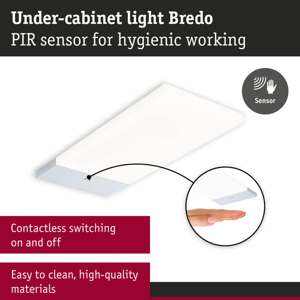 Paulmann LED lampa under skåp Bredo 3x2,5W 80x190 mm 3x180lm 230/12V Silver