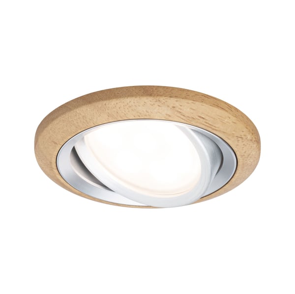 Paulmann Infälld LED lampa Lanati rund 84 mm 30° Coin 6W 470lm 230V 2700K Oljad ekfärg, Aluminium vriden