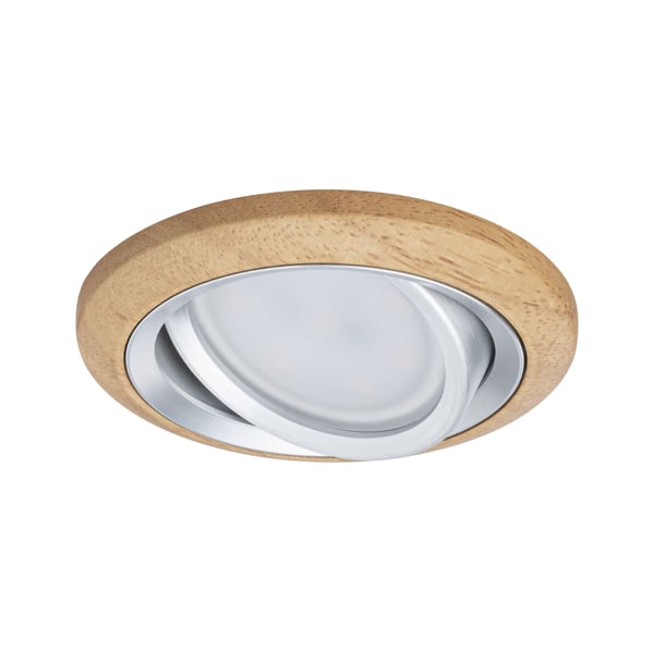 Paulmann Infälld LED lampa Lanati rund 84 mm 30° Coin 6W 470lm 230V 2700K Oljad ekfärg, Aluminium vriden