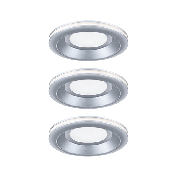 Paulmann Infälld LED lampa Sormus IP65 rund 100 mm 3x4,8W / 1,5W 3x300lm 230V 3000K Krom matt