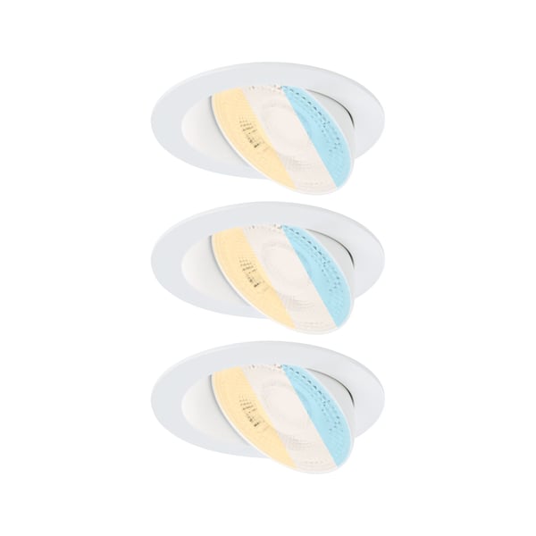 Paulmann Infälld LED lampa White Select Aumus rund 105 mm 90° 3x5W 3x700lm 230V dimbar White Select Vit