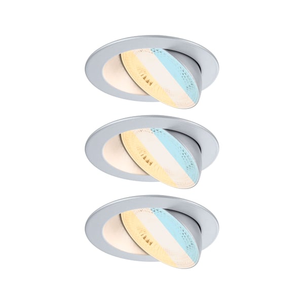 Paulmann Infälld LED lampa White Select Aumus rund 105 mm 90° 3x5W 3x700lm 230V dimbar White Select Krom matt