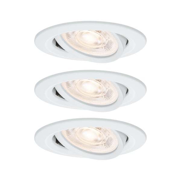 Paulmann Infälld LED lampa Nova GU10 Flat svängbar 3x4,9W 3x550lm 230V 2700K Vit matt
