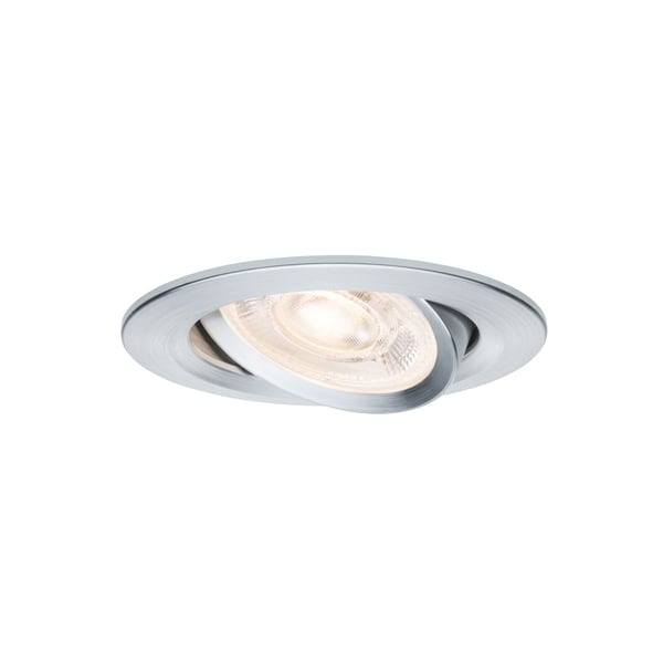 Paulmann Infälld LED lampa Nova GU10 Flat svängbar 3x4,9W 3x550lm 230V 2700K Aluminium vriden
