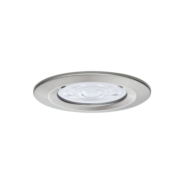 Paulmann Infälld LED lampa Nova GU10 Flat styv IP44 4,9W 550lm 230V 2700K Järn borstat