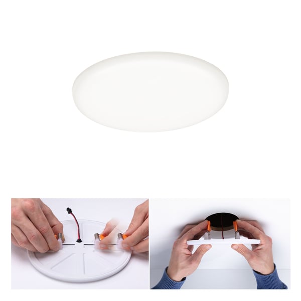 Paulmann VariFit Infälld LED panel Veluna Panel IP44 rund 125 mm 8,5W 750lm 4000K Satin