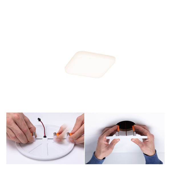 Paulmann VariFit Infälld LED panel Veluna Panel IP44 vinkelformad 75x75 mm 4,5W 360lm 3000K Satin