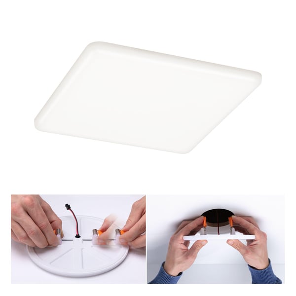 Paulmann VariFit Infälld LED panel Veluna Panel IP44 vinkelformad 185x185 mm 17,5W 1500lm 4000K Satin