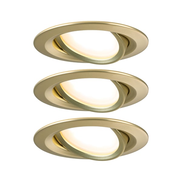 Paulmann Infälld LED lampa Nova Coin rund 84 mm 50° Coin 3x6W 3x470lm 230V 2700K Guld matt