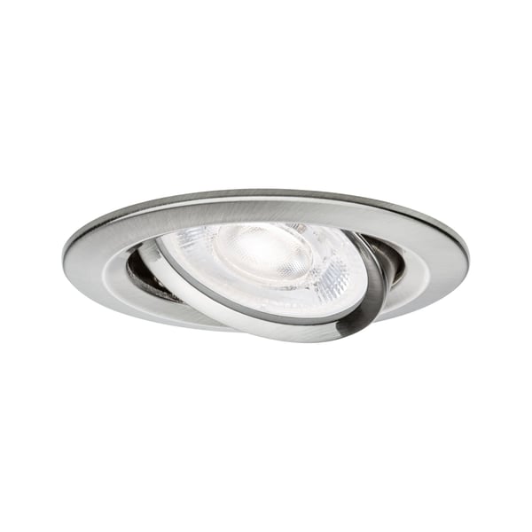 Paulmann Infälld LED lampa Nova Plus GU10 Flat IP65 93 mm 4,9W 550lm 230V dimbar 4000K Järn borstat