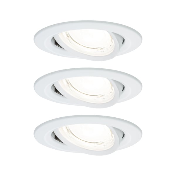 Paulmann Infälld LED lampa Nova Coin rund 84 mm 50° 3x2,8W 3x505lm 230V 4000K Vit matt
