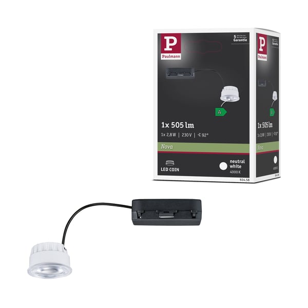 Paulmann LED mynt Nova 50 mm Coin 2,8W 505lm 230V 4000K Klar