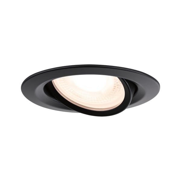 Paulmann Infälld armatur Nova Plus IP65 rund 93 mm 30° GU5,3 / GU10 max. 35W 230/12V dimbar Svart matt
