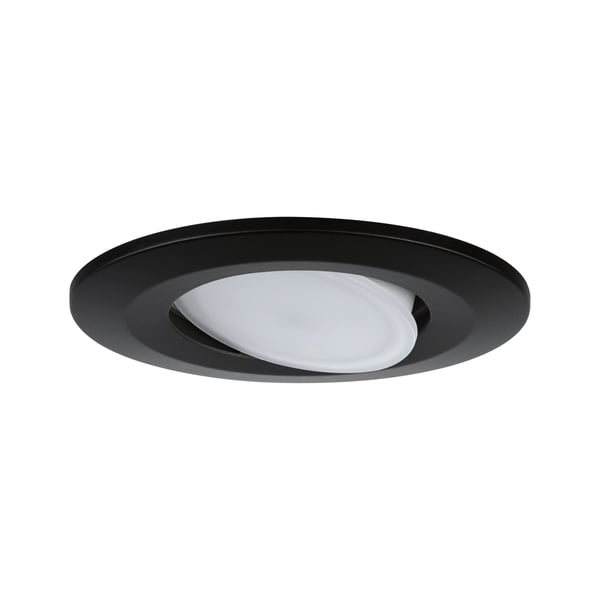 Paulmann Infälld LED lampa Calla IP65 rund 90 mm 30° 6W 500lm 230V 4000K Svart matt