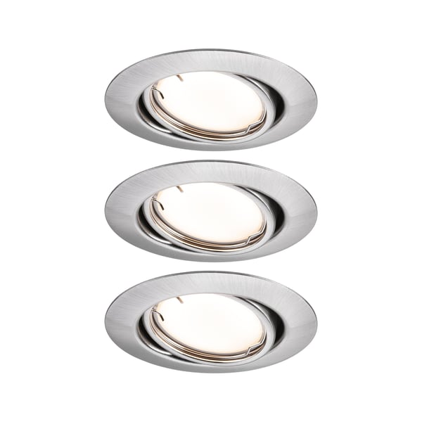 Paulmann Infälld LED lampa Smart Home Zigbee 3.0 Base Coin rund 90 mm 20° Coin 3x4,9W 3x430lm 230V dimbar 3000K Järn borstat