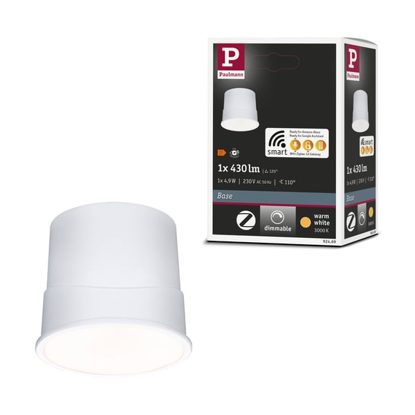 Paulmann LED modul infälld belysning Smart Home Zigbee 3.0 Base Coin rund 50 mm Coin 4,9W 430lm 230V dimbar 3000K Satin Paulmann LED modul infälld belysning Smart Home Zigbee 3.0 Base Coin rund 50 mm Coin 4,9W 430lm 230V dimbar 3000K Satin