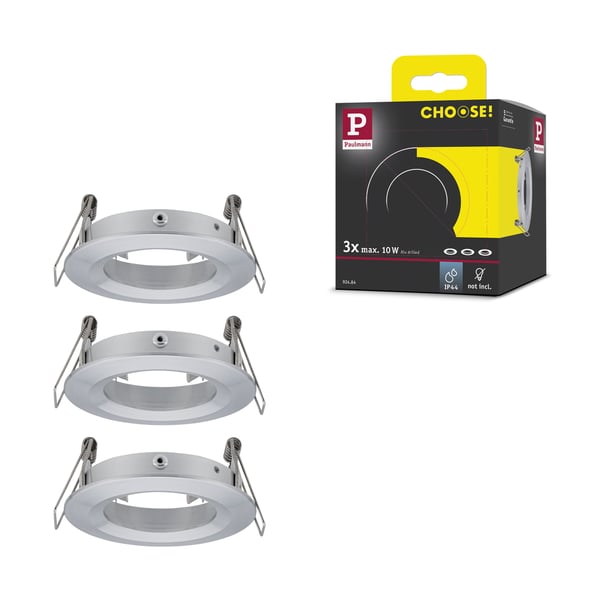 Paulmann Infälld armatur Choose IP44 rund 78 mm max. 3x10W 230V dimbar Aluminium vriden