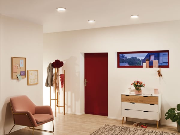 Paulmann Infälld LED panel IP44 rund 170 mm 11,1W 720lm 2700K Krom matt