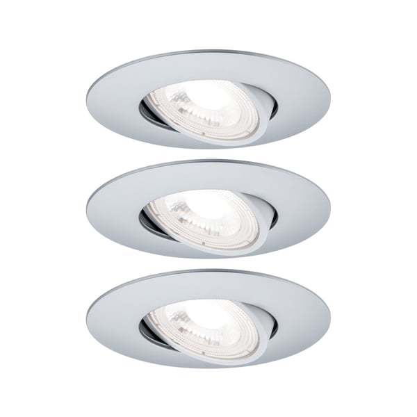 Paulmann Infälld LED lampa rund 90 mm 50° 3x5W 3x460lm 230V 3000K Krom matt Paulmann Infälld LED lampa rund 90 mm 50° 3x5W 3x460lm 230V 3000K Krom matt
