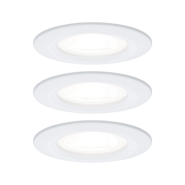 Paulmann Infälld LED lampa Nova IP44 rund 78 mm GU10 3x6,5W 3x470lm 230V 4000K Vit matt