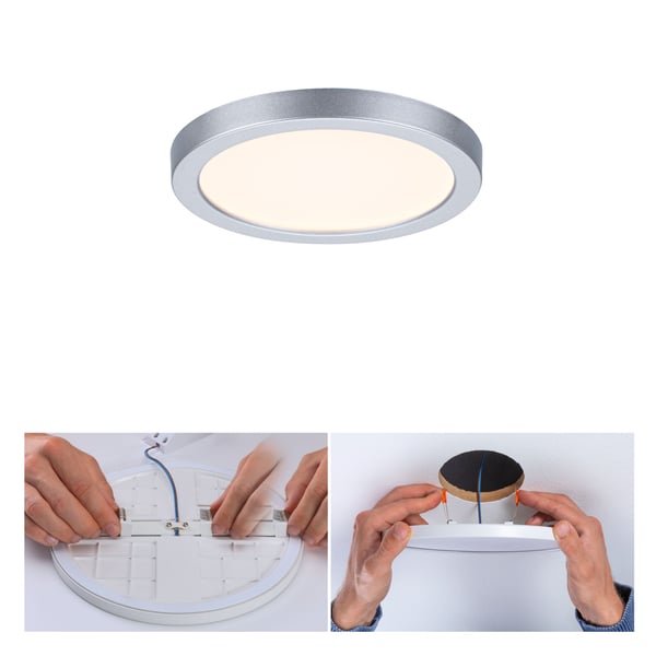 Paulmann VariFit Infälld LED panel Areo panel IP44 rund 118 mm 6,5W 550lm 3000K Krom matt