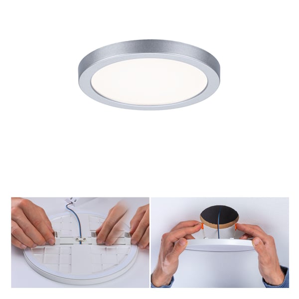 Paulmann VariFit Infälld LED panel Areo panel IP44 rund 118 mm 6,5W 500lm 4000K Krom matt