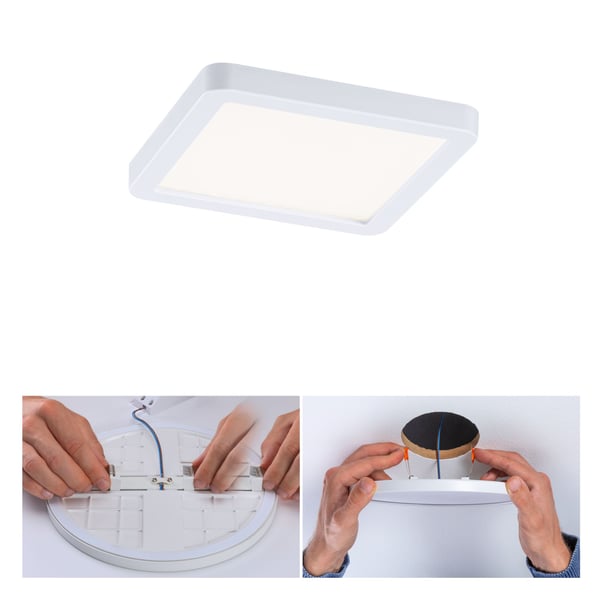Paulmann VariFit Infälld LED panel Areo panel IP44 vinkelformad 118x118 mm 6,5W 500lm 4000K Vit