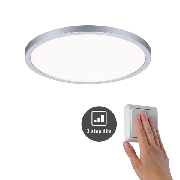 Paulmann VariFit Infälld LED panel 3-Step-Dim Areo panel IP44 rund 230 mm 16W 1400lm 4000K Krom matt dimbar