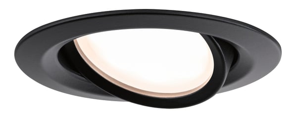 Paulmann Infälld LED lampa Nova Plus Coin rund 84 mm 50° Coin 3x6W 3x470lm 230V dimbar 2700K Svart matt