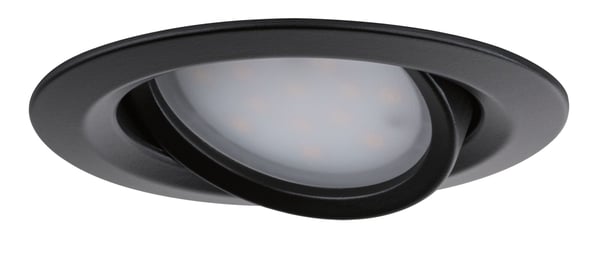 Paulmann Infälld LED lampa Nova Plus Coin IP65 rund 93 mm 30° Coin 3x6W 3x470lm 230V dimbar 2700K Svart matt