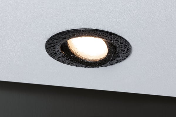 Paulmann Infälld LED lampa Nova Plus Coin IP65 rund 93 mm 30° Coin 3x6W 3x470lm 230V dimbar 2700K Svart matt