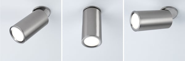 Paulmann Infälld LED lampa 3-Step-Dim Turnal rund 60 mm 90° Coin 6W 470lm 230V dimbar 2700K Järn borstat