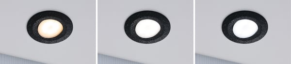Paulmann Infälld LED lampa Calla IP65 rund 90 mm 30° 3x5W 3x400lm 230V White Switch Svart matt